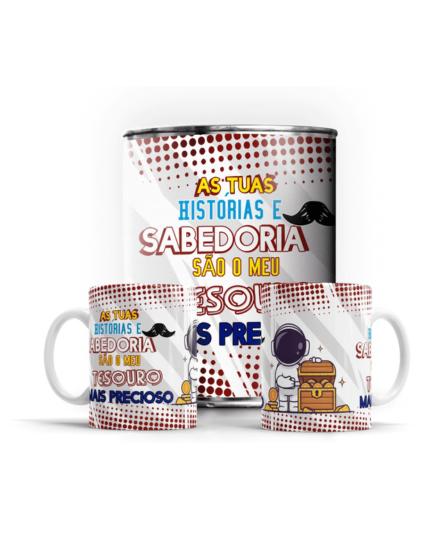 Caneca Dia do Pai "As tuas Histórias e Sabedoria..." - Bee my Gift