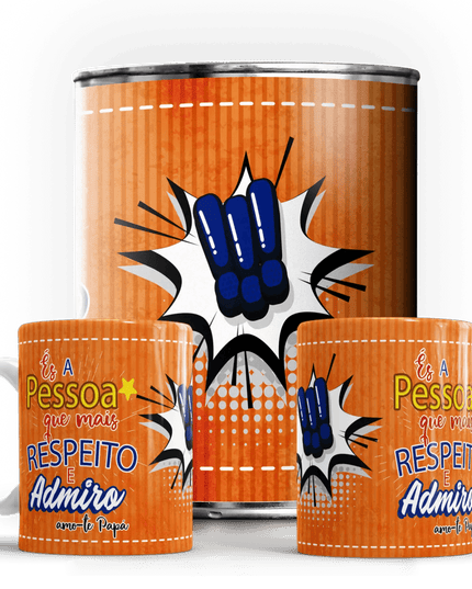 Caneca Dia do Pai " És a pessoa que mais respeito e admiro" - Bee my Gift