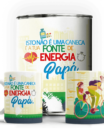 Caneca Dia do Pai "Fonte de Energia" - Bee my Gift