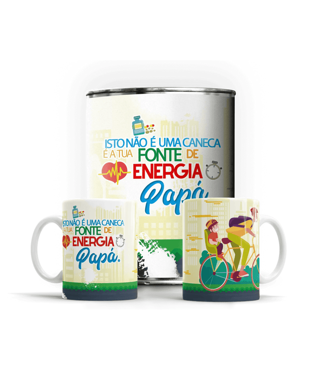 Caneca Dia do Pai "Fonte de Energia" - Bee my Gift