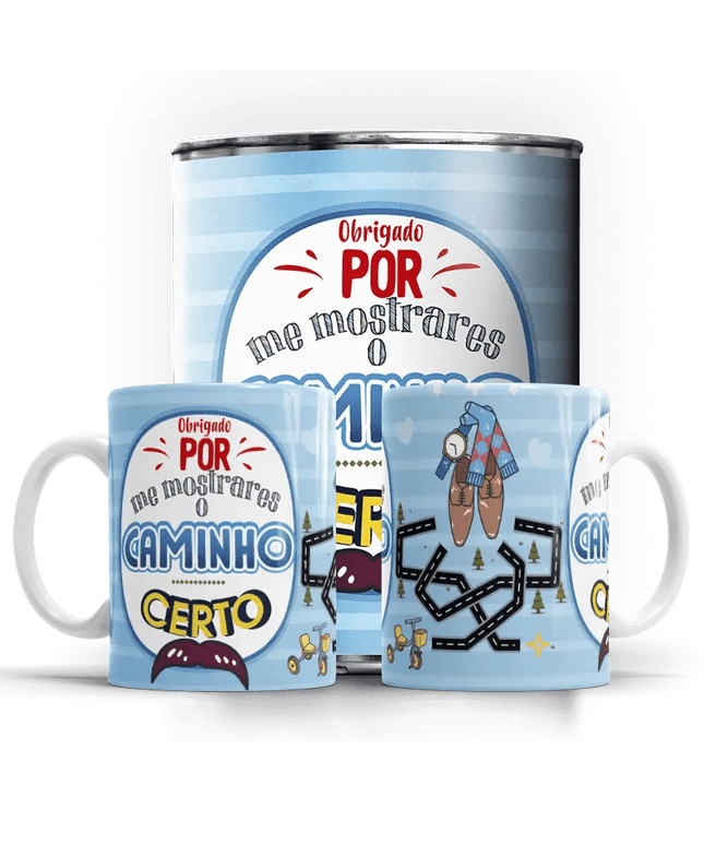 Caneca Dia do Pai "Obrigado por me mostrares o caminho certo" - Bee my Gift