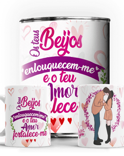 Caneca em Lata Dia dos Namorados - Bee my Gift