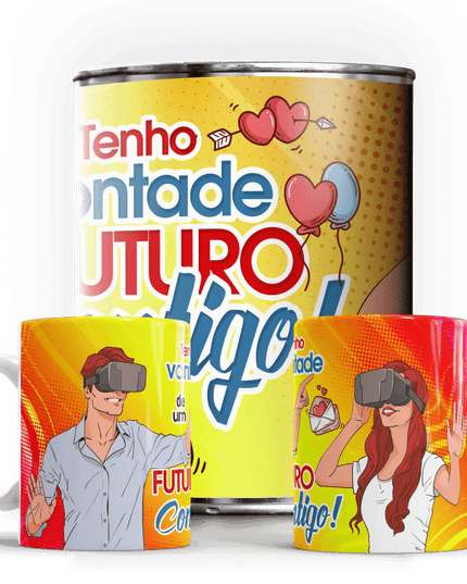 Caneca em Lata Dia dos Namorados - Bee my Gift
