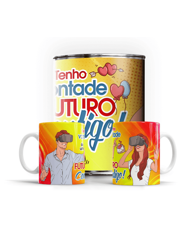 Caneca em Lata Dia dos Namorados - Bee my Gift