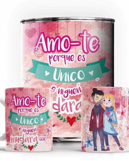 Caneca em Lata Dia dos Namorados - Bee my Gift
