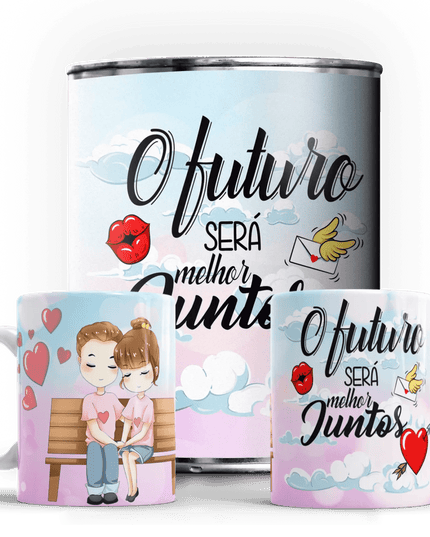 Caneca em Lata Dia dos Namorados - Bee my Gift