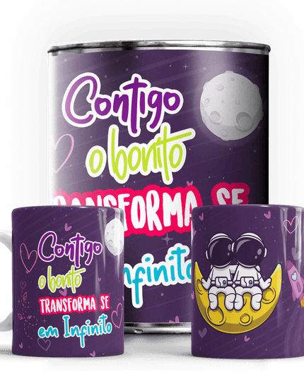 Caneca em Lata Dia dos Namorados - Bee my Gift