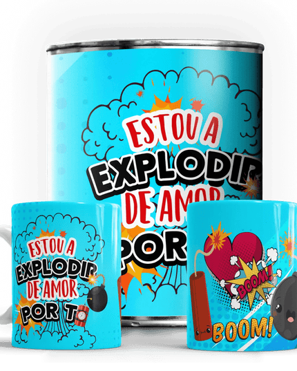 Caneca em Lata Dia dos Namorados - Bee my Gift