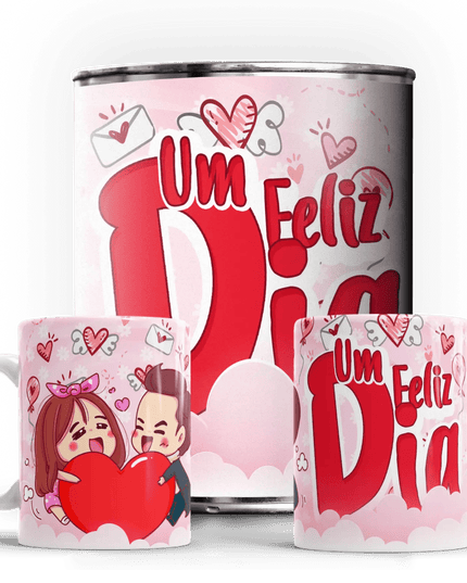 Caneca em Lata Dia dos Namorados - Bee my Gift