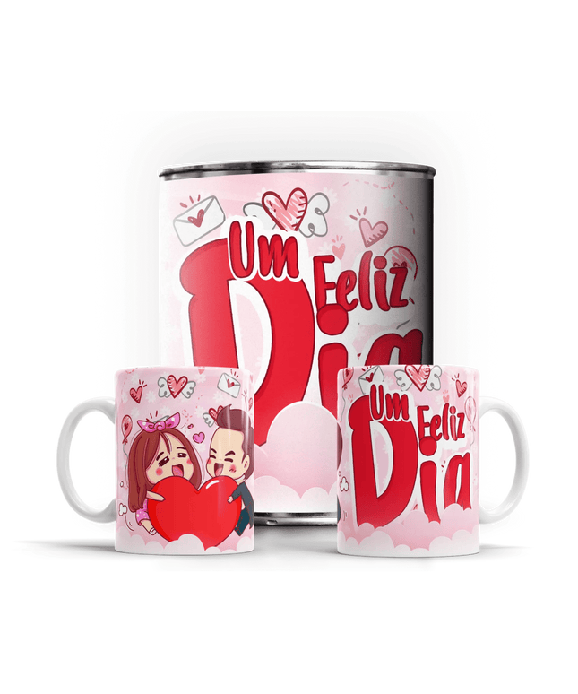 Caneca em Lata Dia dos Namorados - Bee my Gift