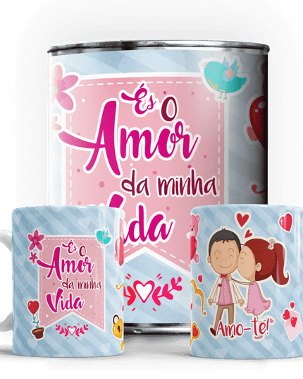 Caneca em Lata Dia dos Namorados - Bee my Gift
