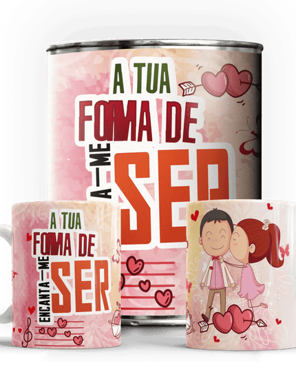 Caneca em Lata Dia dos Namorados - Bee my Gift