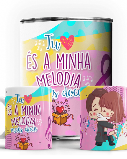 Caneca em Lata Dia dos Namorados - Bee my Gift