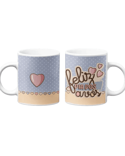 Caneca Feliz dia dos Avós Azul - Bee my Gift