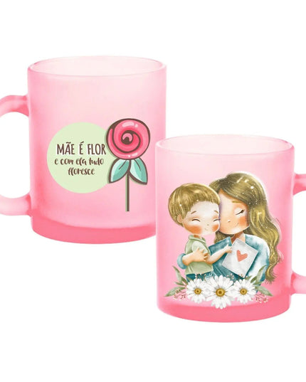 Caneca Vidro Colo Mãe 002 - Bee my Gift