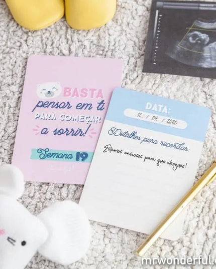 Cartões de gravidez - Momentos especiais da minha gravidez - Bee my Gift
