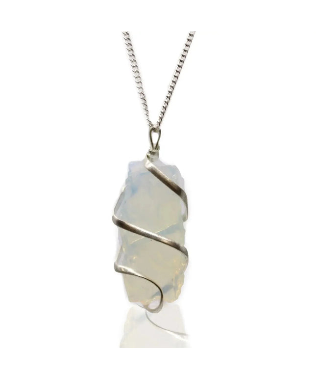 Cascade Wrapped Necklace - Rough Opalite - Bee my Gift