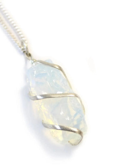 Cascade Wrapped Necklace - Rough Opalite - Bee my Gift