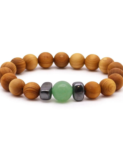 Cedarwood Sacral Chakra Bangle with Aventurin - Bee my Gift