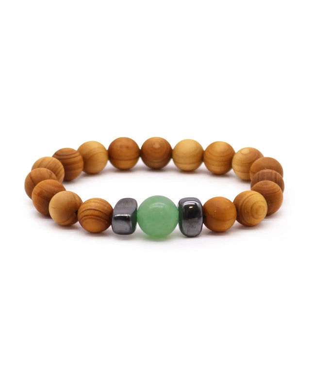 Cedarwood Sacral Chakra Bangle with Aventurin - Bee my Gift