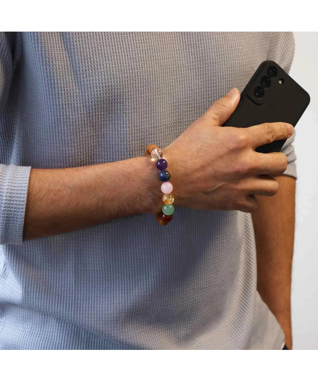 Cedarwood & Seven Chakra Bangle - Bee my Gift
