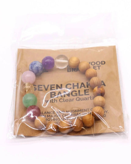 Cedarwood & Seven Chakra Bangle - Bee my Gift