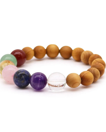 Cedarwood & Seven Chakra Bangle - Bee my Gift