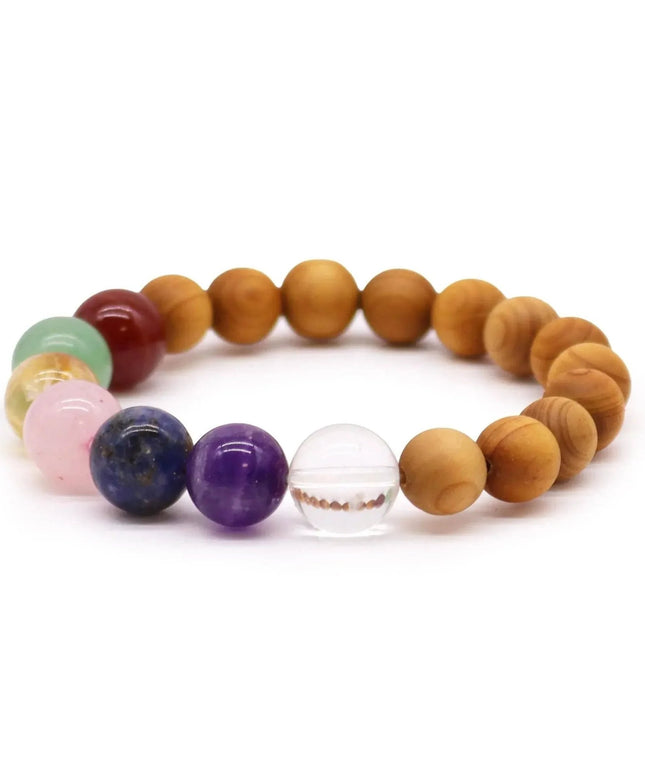 Cedarwood & Seven Chakra Bangle - Bee my Gift