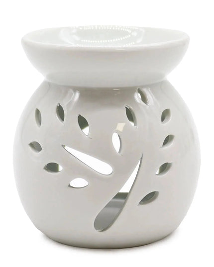 Ceramic White Oil Burners - Tree Cut - out Design - Bee my Gift