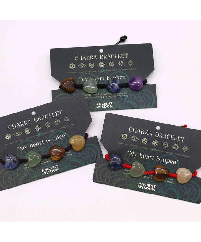 Chakra String Bracelets - Hearts - Bee my Gift