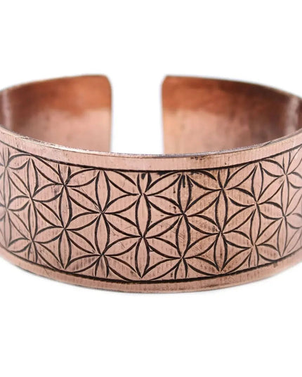 Copper Tibetan Bracelet - Flower of Life - Bee my Gift
