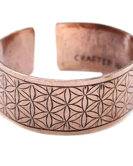 Copper Tibetan Bracelet - Flower of Life - Bee my Gift