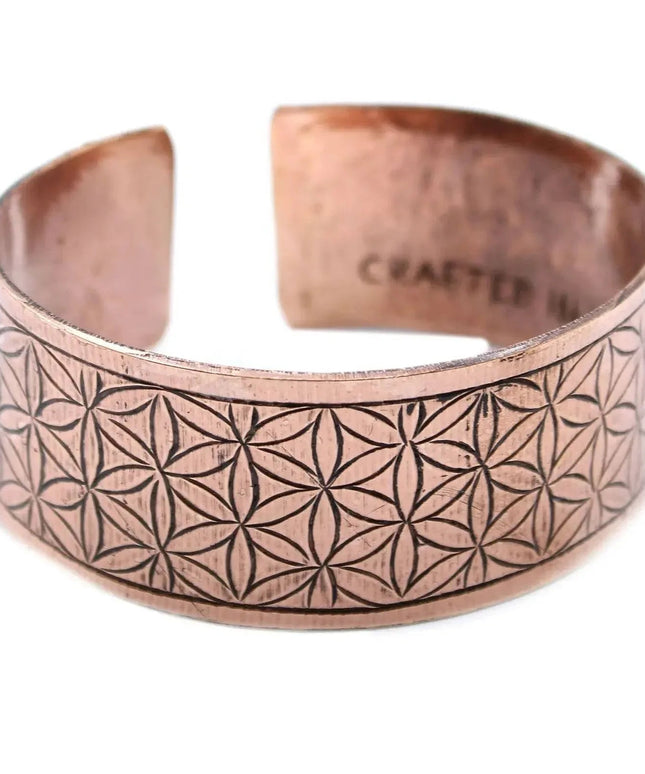 Copper Tibetan Bracelet - Flower of Life - Bee my Gift