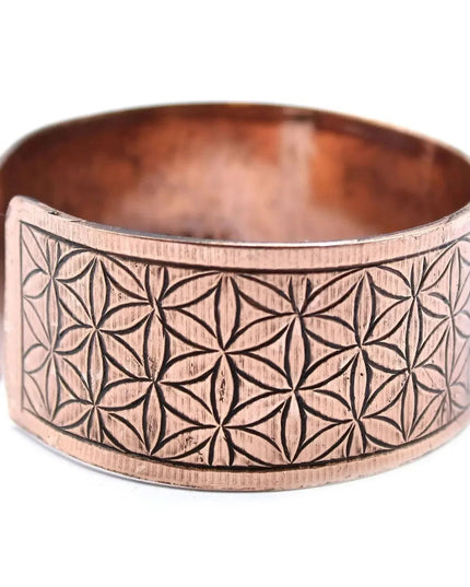 Copper Tibetan Bracelet - Flower of Life - Bee my Gift