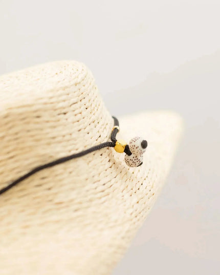 Cord Necklace Gemstone Pendant - Carnelian Sun Face - Bee my Gift