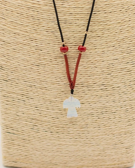 Cord Necklace Gemstone Pendant - Opalite Angel - Bee my Gift