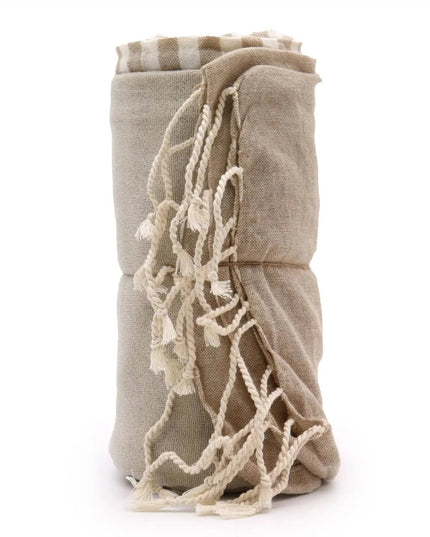 Cotton Pario Towel - 100x180 cm - Warm Sand - Bee my Gift