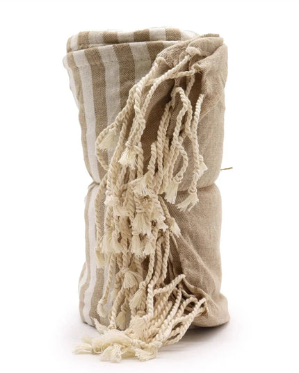 Cotton Pario Towel - 100x180 cm - Warm Sand - Bee my Gift