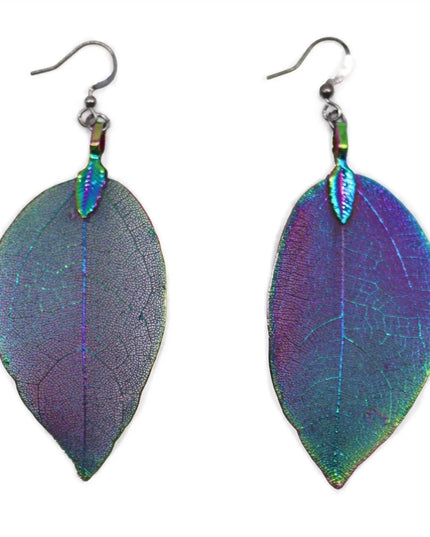 Earrings - Bravery Leaf - Rainbow - Bee my Gift