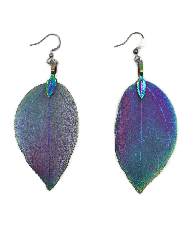 Earrings - Bravery Leaf - Rainbow - Bee my Gift