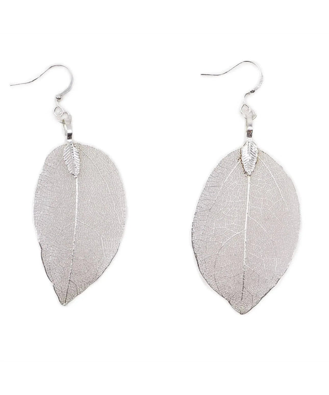 Earrings - Bravery Leaf - Silver - Bee my Gift