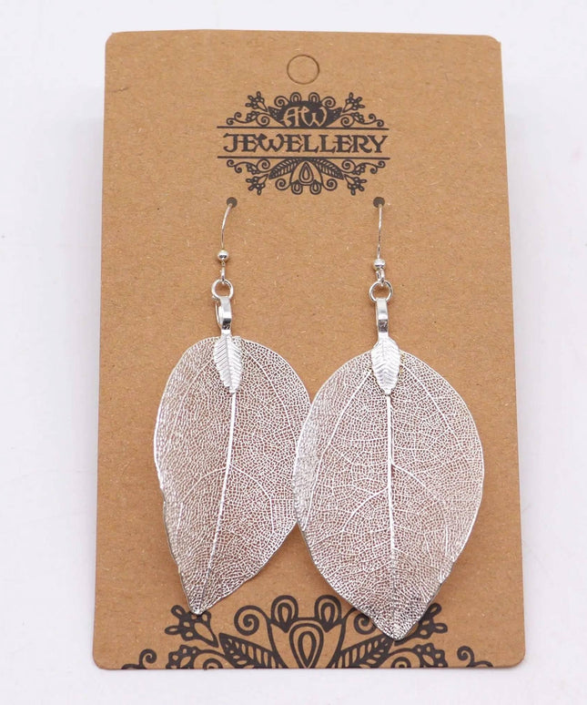 Earrings - Bravery Leaf - Silver - Bee my Gift