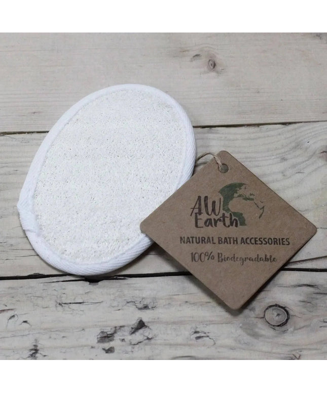Esfoliantes corporais de bucha vegetal - formato oval - Bee my Gift