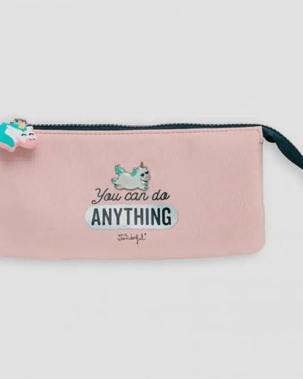 Estojo Triplo Unicórnio - You can do anything! - Bee my Gift