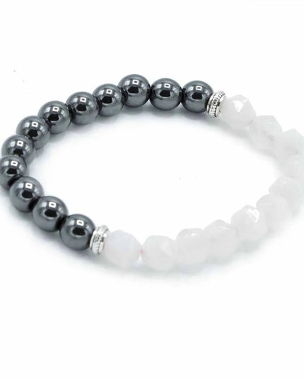 Faceted Gemstone Bracelet - Magnetc Rose Quatz - Bee my Gift
