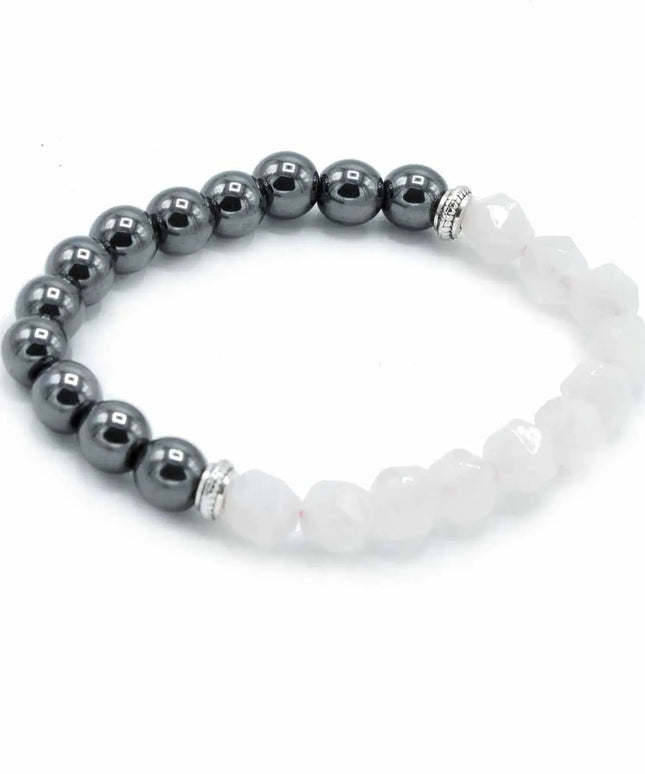 Faceted Gemstone Bracelet - Magnetc Rose Quatz - Bee my Gift