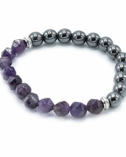 Faceted Gemstone Bracelet - Magnetic Amethyst - Bee my Gift