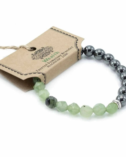 Faceted Gemstone Bracelet - Magnetic Jade - Bee my Gift