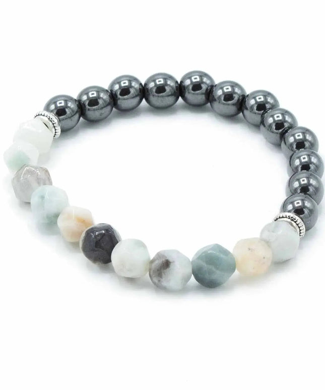 Faceted Gemstone Bracelet - Magnetic Mountain Jade - Bee my Gift