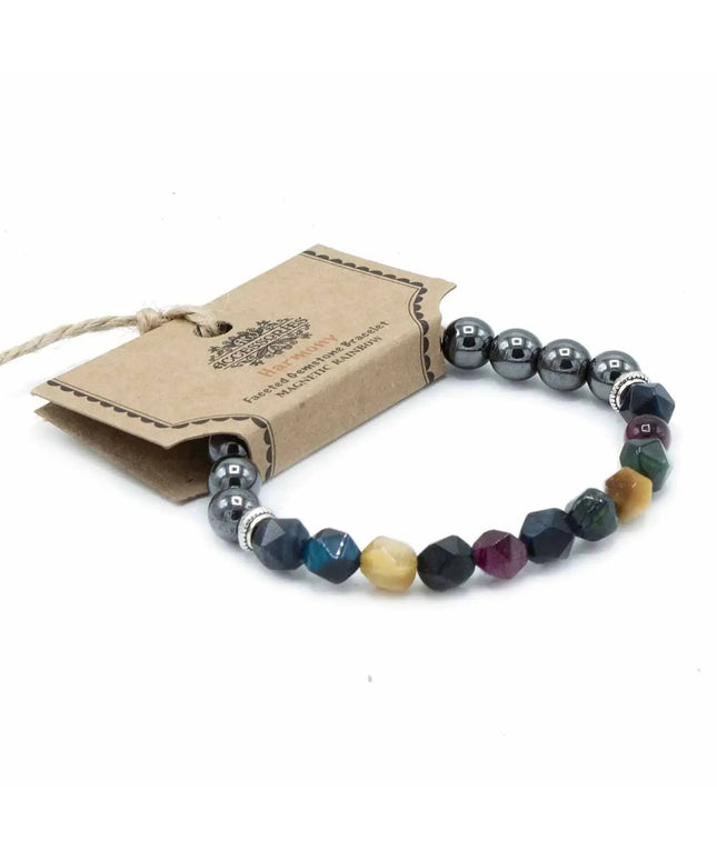 Faceted Gemstone Bracelet - Magnetic Rainbow - Bee my Gift